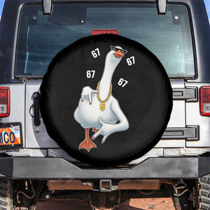 Funny 67 Cool Silly Goose Hip Hop Gangster Spare Tire Cover TS11 No hole Black Print Your Wear