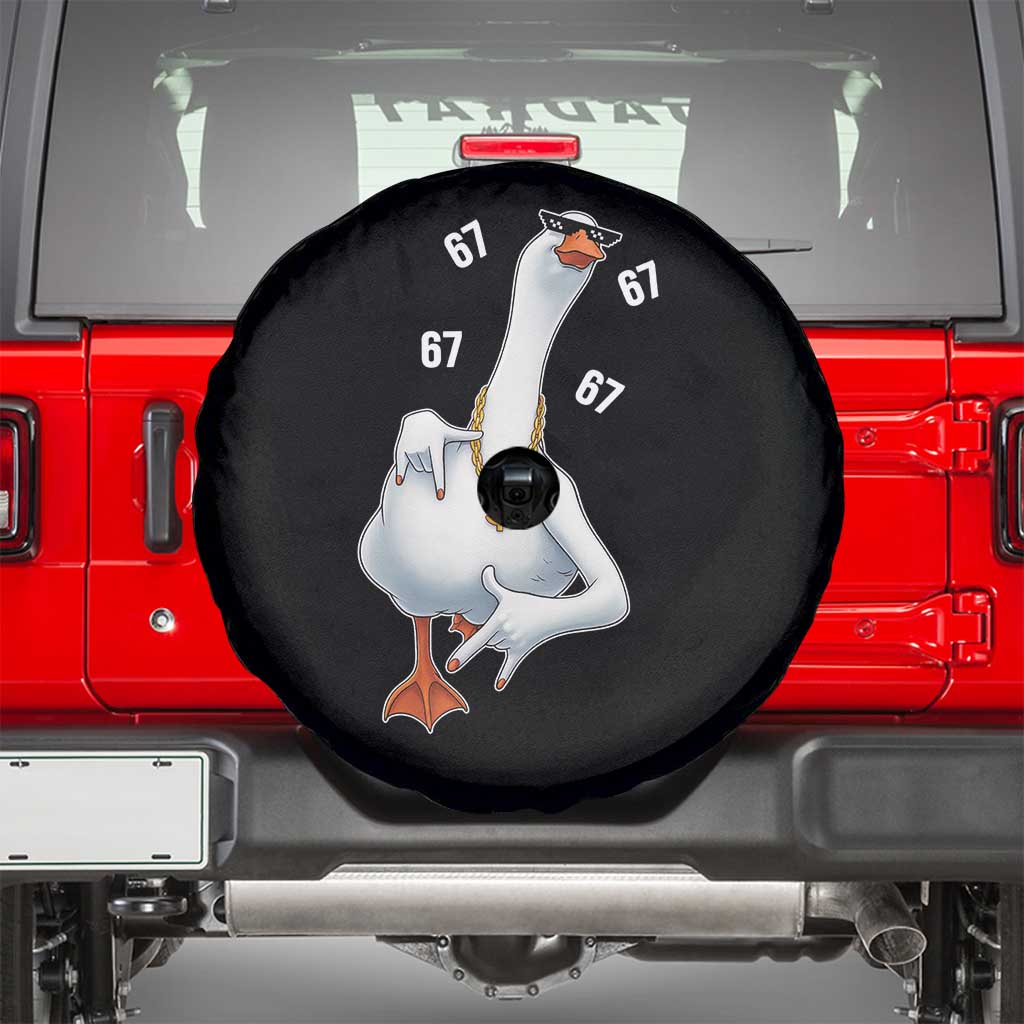 Funny 67 Cool Silly Goose Hip Hop Gangster Spare Tire Cover TS11 Black Print Your Wear