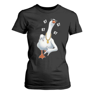 Funny 67 Cool Silly Goose Hip Hop Gangster T Shirt For Women TS11 Black Print Your Wear