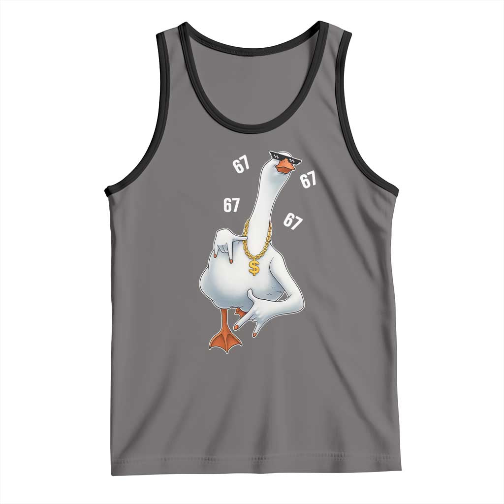 Funny 67 Cool Silly Goose Hip Hop Gangster Tank Top TS11 Deep Heather Black Print Your Wear