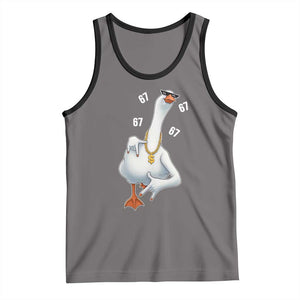 Funny 67 Cool Silly Goose Hip Hop Gangster Tank Top TS11 Deep Heather Black Print Your Wear