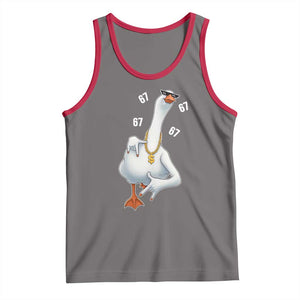 Funny 67 Cool Silly Goose Hip Hop Gangster Tank Top TS11 Deep Heather Red Print Your Wear