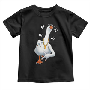 Funny 67 Cool Silly Goose Hip Hop Gangster Toddler T Shirt TS11 Black Print Your Wear