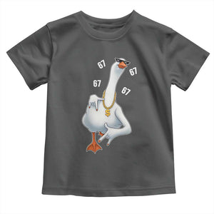 Funny 67 Cool Silly Goose Hip Hop Gangster Toddler T Shirt TS11 Dark Heather Print Your Wear