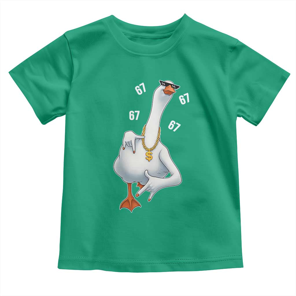 Funny 67 Cool Silly Goose Hip Hop Gangster Toddler T Shirt TS11 Irish Green Print Your Wear