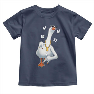 Funny 67 Cool Silly Goose Hip Hop Gangster Toddler T Shirt TS11 Navy Print Your Wear