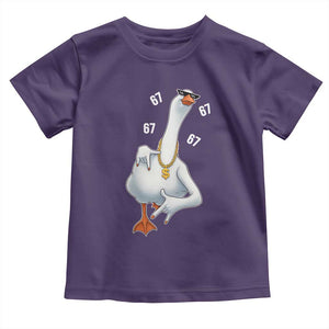 Funny 67 Cool Silly Goose Hip Hop Gangster Toddler T Shirt TS11 Purple Print Your Wear