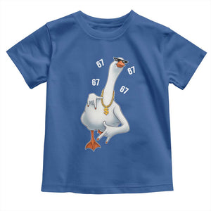 Funny 67 Cool Silly Goose Hip Hop Gangster Toddler T Shirt TS11 Royal Blue Print Your Wear