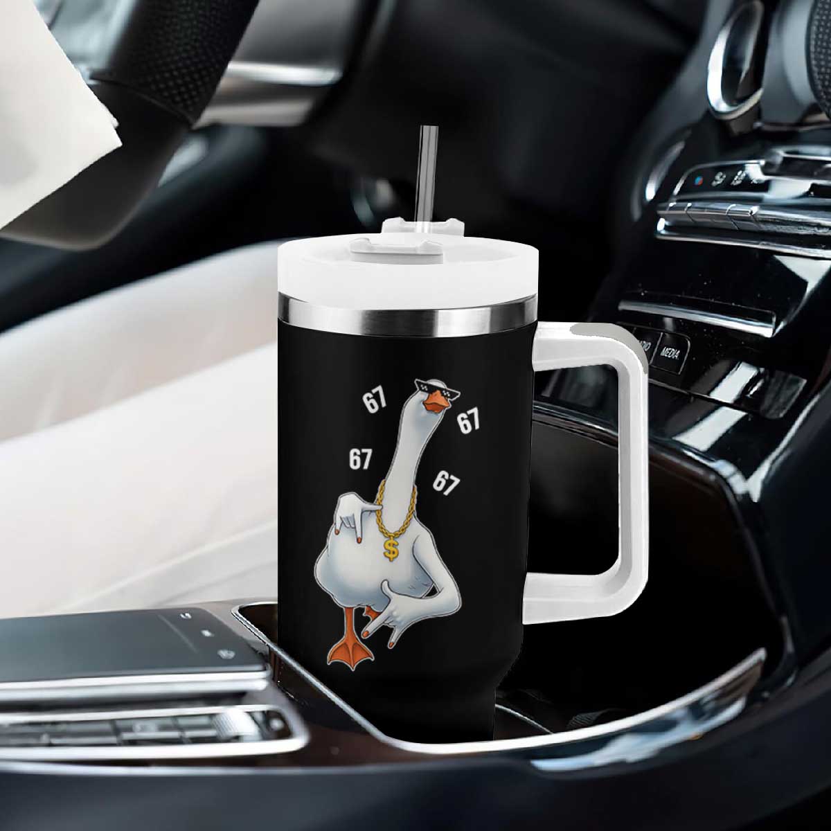 Funny 67 Cool Silly Goose Hip Hop Gangster Tumbler With Handle TS11 Print Your Wear