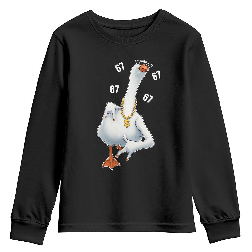 Funny 67 Cool Silly Goose Hip Hop Gangster Youth Sweatshirt TS11 Black Print Your Wear