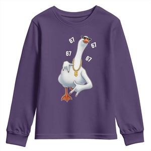 Funny 67 Cool Silly Goose Hip Hop Gangster Youth Sweatshirt TS11 Purple Print Your Wear