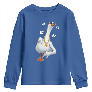 Funny 67 Cool Silly Goose Hip Hop Gangster Youth Sweatshirt TS11 Royal Blue Print Your Wear