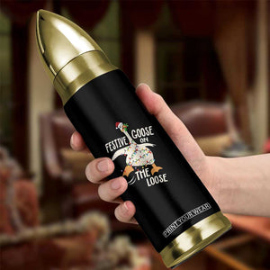 Funny Goose Christmas Bullet Tumbler Festive Goose On The Loose Xmas Lights TS11 Print Your Wear