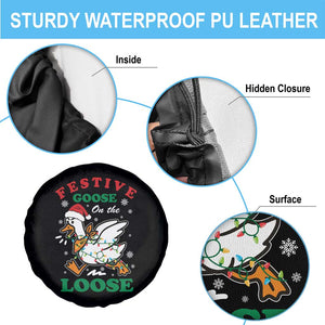 Funny Goose Christmas Spare Tire Cover Festive Goose On The Loose Xmas Holiday TS11 Print Your Wear