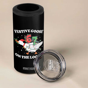 Funny Goose 67 Christmas 4 in 1 Can Cooler Tumbler Festive Goose On The Loose Six Seven Meme TS11 Print Your Wear