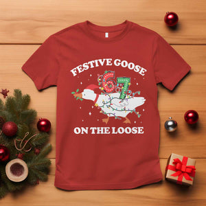 Funny Goose 67 Christmas T Shirt Festive Goose On The Loose Six Seven Meme TS11 Red Print Your Wear