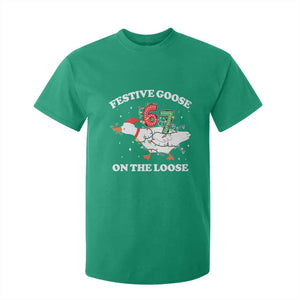 Funny Goose 67 Christmas T Shirt For Kid Festive Goose On The Loose Six Seven Meme TS11 Irish Green Print Your Wear