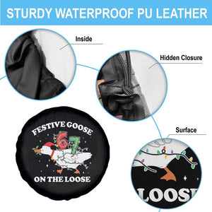 Funny Goose 67 Christmas Spare Tire Cover Festive Goose On The Loose Six Seven Meme TS11 Print Your Wear