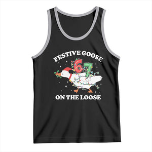 Funny Goose 67 Christmas Tank Top Festive Goose On The Loose Six Seven Meme TS11 Black Athletic Heather Print Your Wear