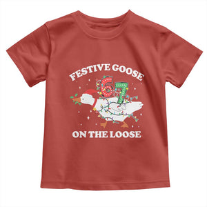 Funny Goose 67 Christmas Toddler T Shirt Festive Goose On The Loose Six Seven Meme TS11 Red Print Your Wear