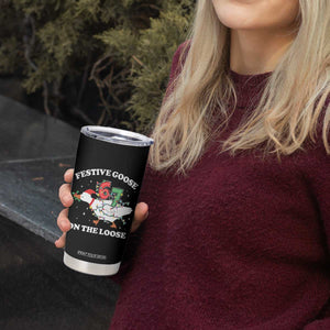 Funny Goose 67 Christmas Tumbler Cup Festive Goose On The Loose Six Seven Meme TS11 Print Your Wear