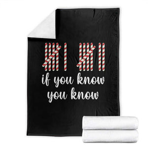 Funny 67 Christmas Throw Blanket If You Know You Know Six Seven Meme Canday Cane TS11 Black Print Your Wear