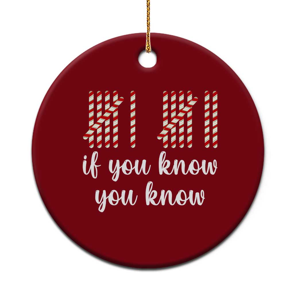 Funny 67 Christmas Ceramic Ornament If You Know You Know Six Seven Meme Canday Cane TS11 1pc Red Print Your Wear
