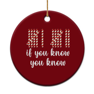 Funny 67 Christmas Ceramic Ornament If You Know You Know Six Seven Meme Canday Cane TS11 1pc Red Print Your Wear