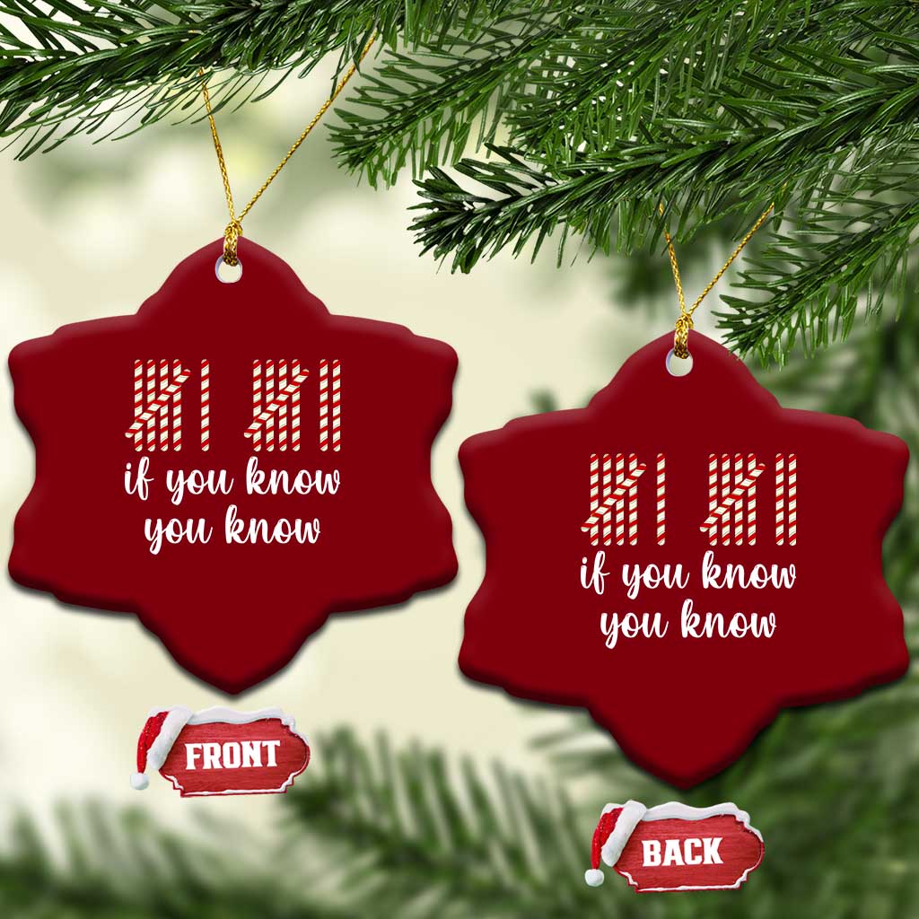 Funny 67 Christmas Ceramic Ornament If You Know You Know Six Seven Meme Canday Cane TS11 Print Your Wear