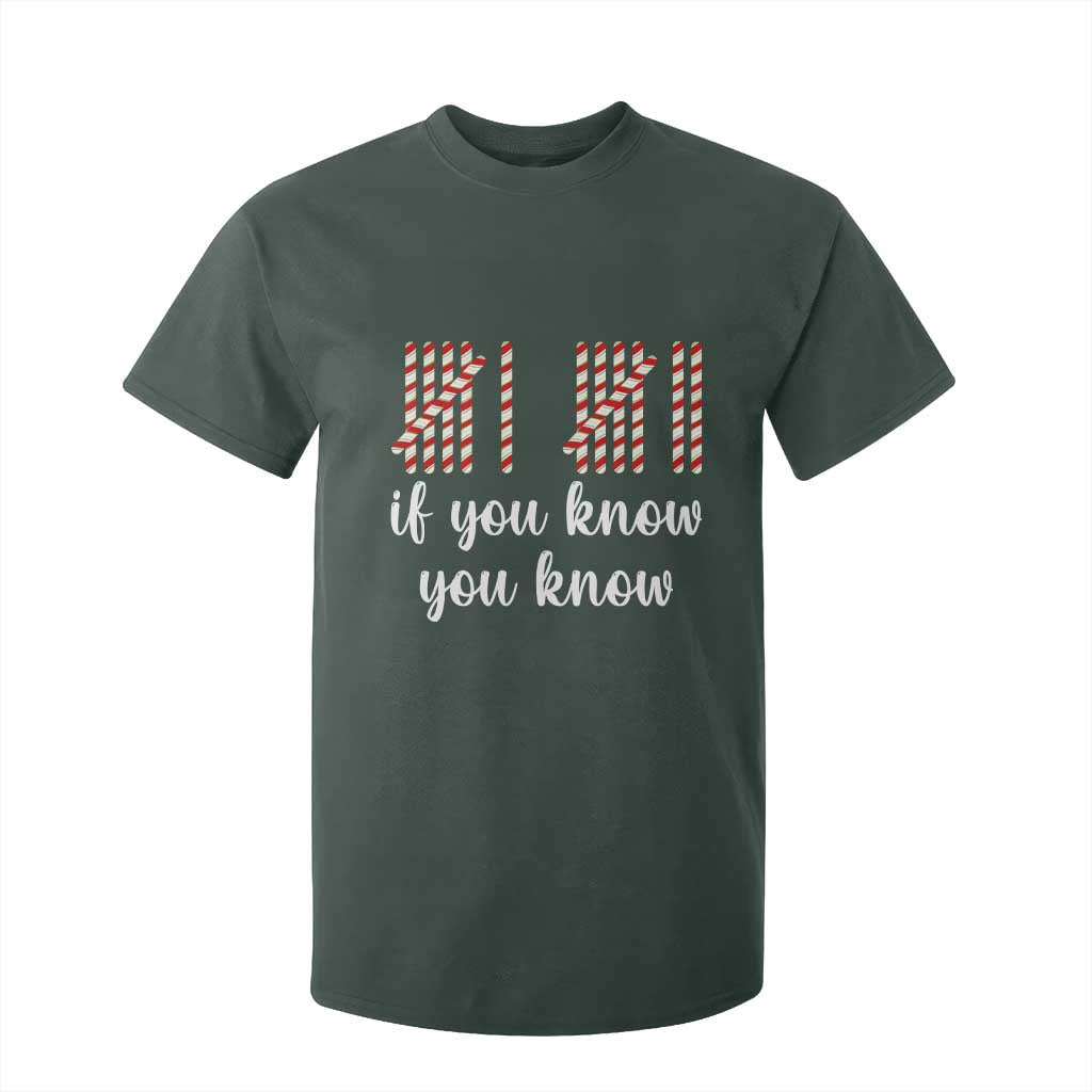 Funny 67 Christmas T Shirt For Kid If You Know You Know Six Seven Meme Canday Cane TS11 Dark Forest Green Print Your Wear