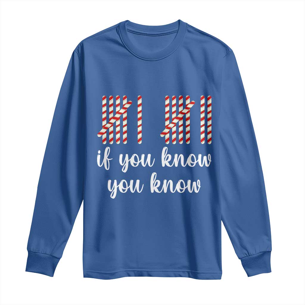Funny 67 Christmas Long Sleeve Shirt If You Know You Know Six Seven Meme Canday Cane TS11 Royal Blue Print Your Wear