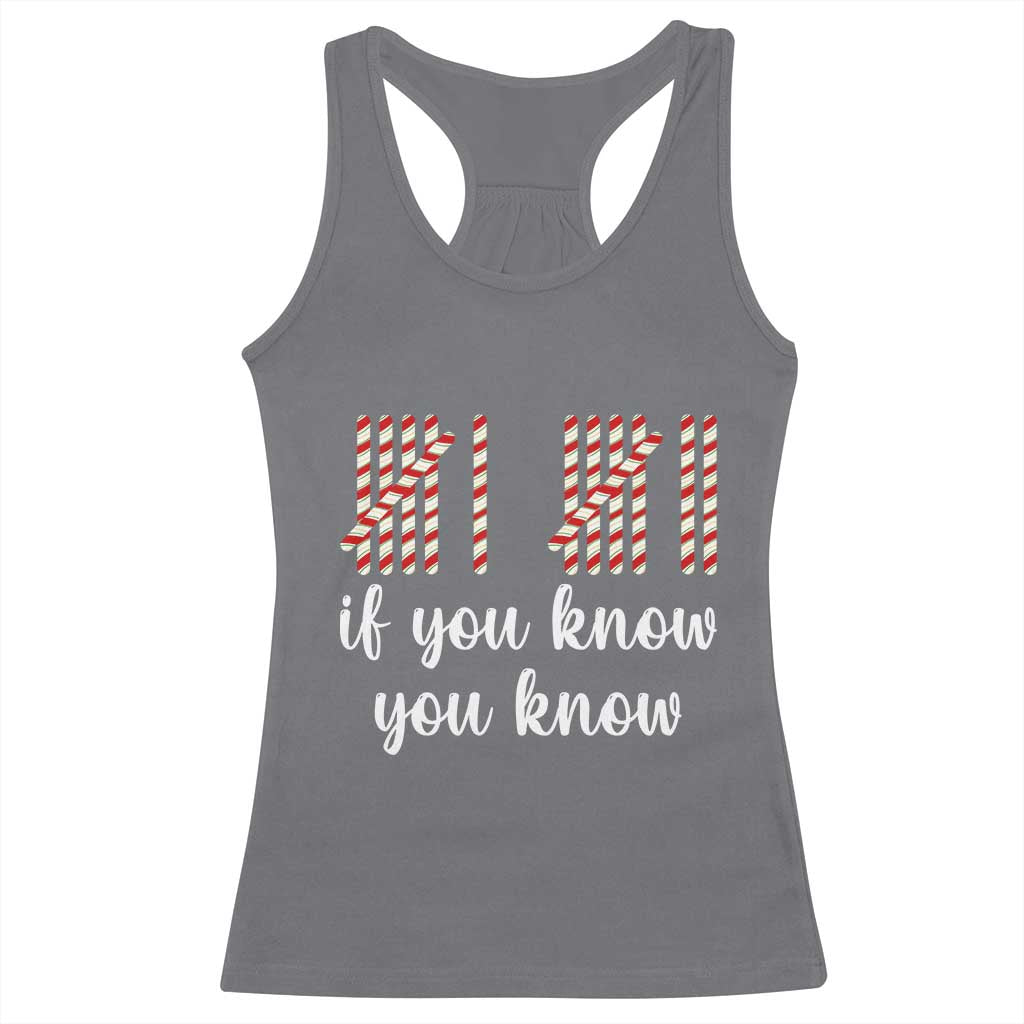 Funny 67 Christmas Racerback Tank Top If You Know You Know Six Seven Meme Canday Cane TS11 Charcoal Print Your Wear