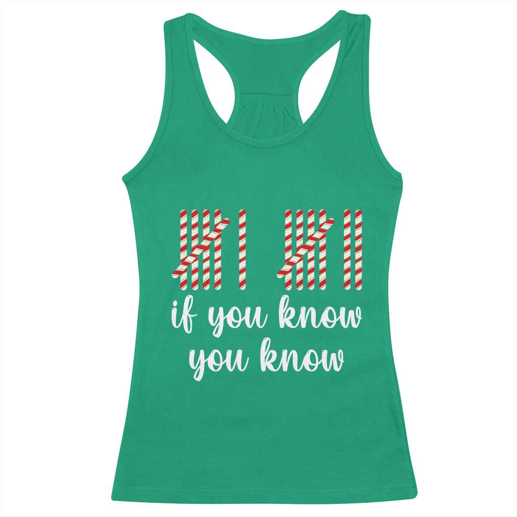 Funny 67 Christmas Racerback Tank Top If You Know You Know Six Seven Meme Canday Cane TS11 Irish Green Print Your Wear