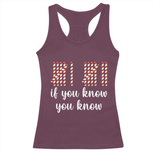 Funny 67 Christmas Racerback Tank Top If You Know You Know Six Seven Meme Canday Cane TS11 Maroon Print Your Wear