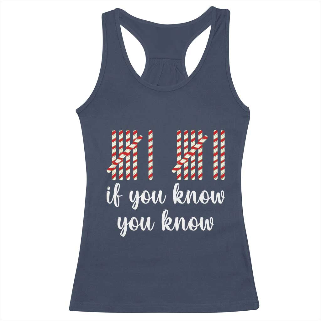 Funny 67 Christmas Racerback Tank Top If You Know You Know Six Seven Meme Canday Cane TS11 Navy Print Your Wear