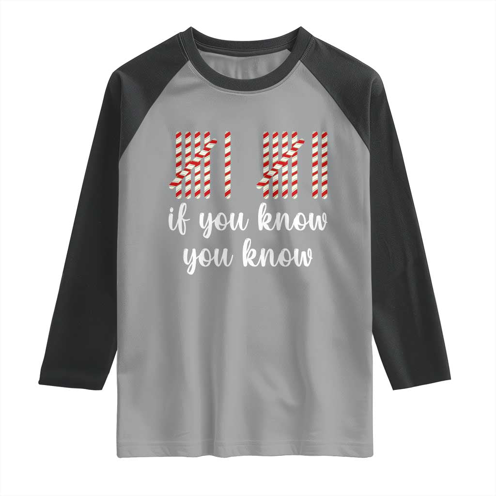 Funny 67 Christmas Raglan Shirt If You Know You Know Six Seven Meme Canday Cane TS11 Sport Gray Black Print Your Wear