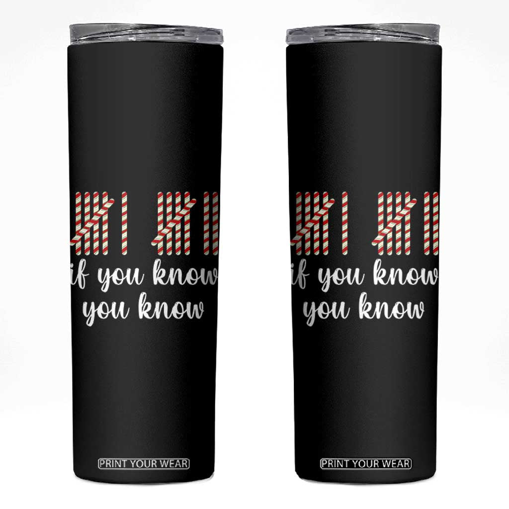 Funny 67 Christmas Skinny Tumbler If You Know You Know Six Seven Meme Canday Cane TS11 Black Print Your Wear