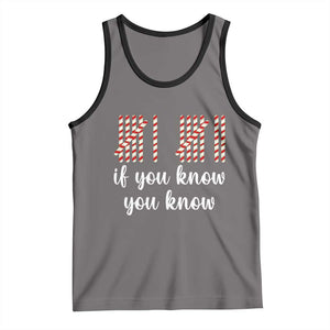 Funny 67 Christmas Tank Top If You Know You Know Six Seven Meme Canday Cane TS11 Deep Heather Black Print Your Wear