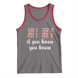 Funny 67 Christmas Tank Top If You Know You Know Six Seven Meme Canday Cane TS11 Deep Heather Red Print Your Wear