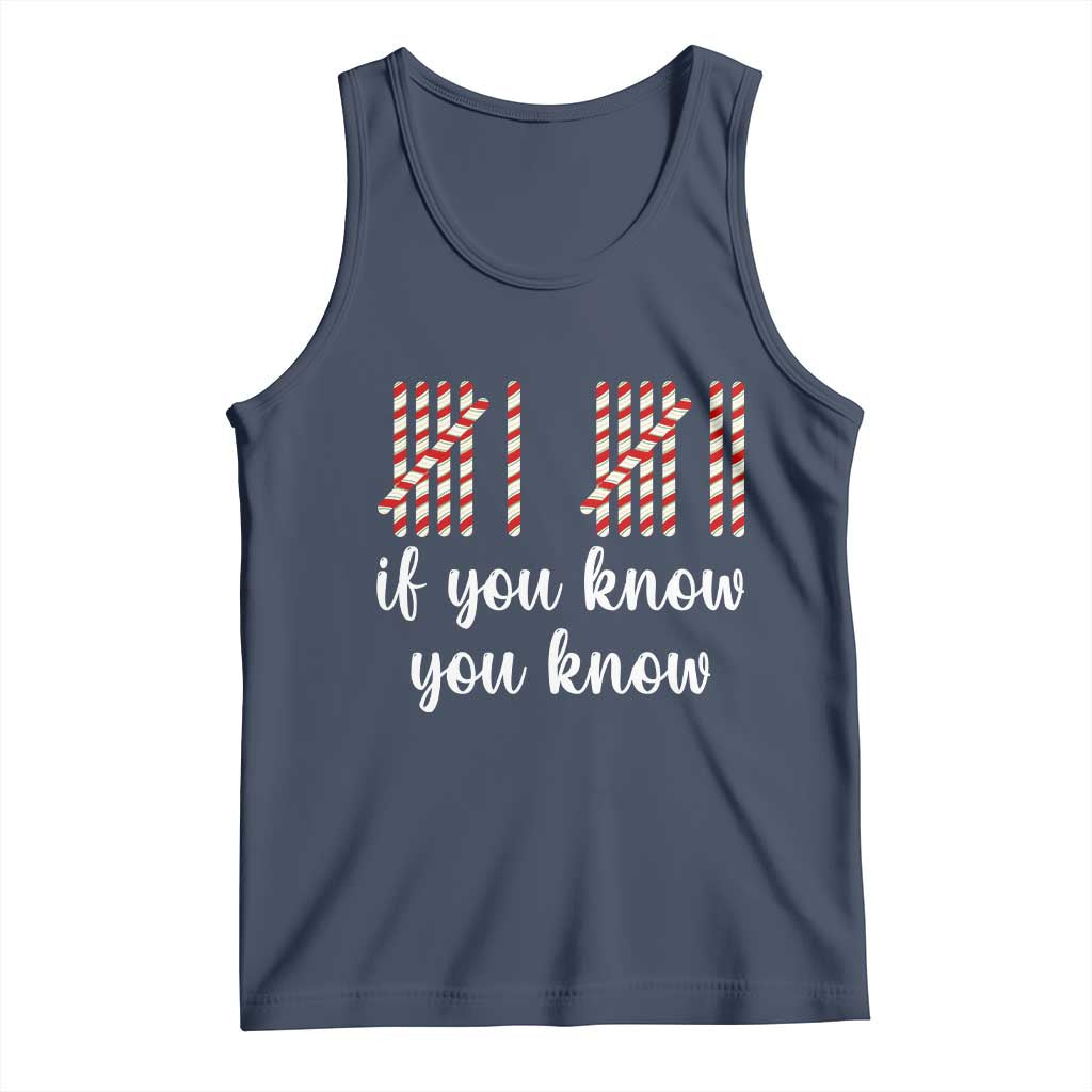 Funny 67 Christmas Tank Top If You Know You Know Six Seven Meme Canday Cane TS11 Navy Print Your Wear