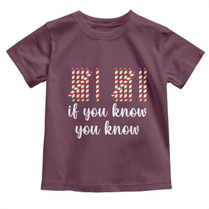 Funny 67 Christmas Toddler T Shirt If You Know You Know Six Seven Meme Canday Cane TS11 Maroon Print Your Wear