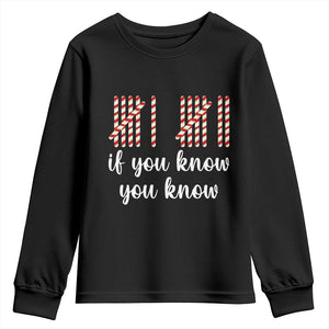Funny 67 Christmas Youth Sweatshirt If You Know You Know Six Seven Meme Canday Cane TS11 Black Print Your Wear
