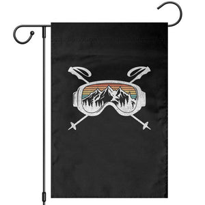 Ski Goggles Mountain Snow Skiing Retro Winter Vacation Garden Flag TS11 Black Print Your Wear