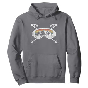 Ski Goggles Mountain Snow Skiing Retro Winter Vacation Hoodie TS11 Charcoal Print Your Wear