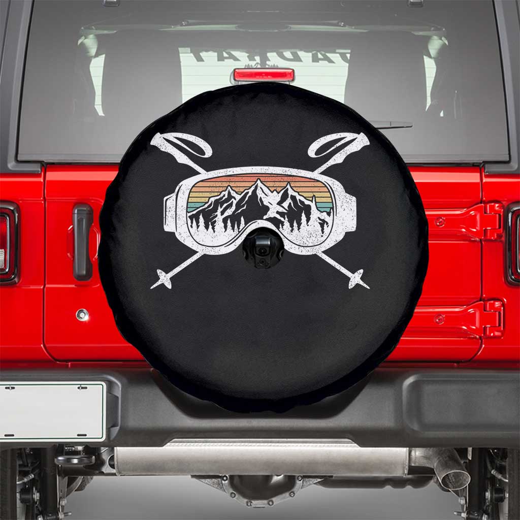 Ski Goggles Mountain Snow Skiing Retro Winter Vacation Spare Tire Cover TS11 Black Print Your Wear