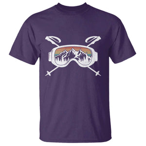 Ski Goggles Mountain Snow Skiing Retro Winter Vacation T Shirt TS11 Purple Print Your Wear