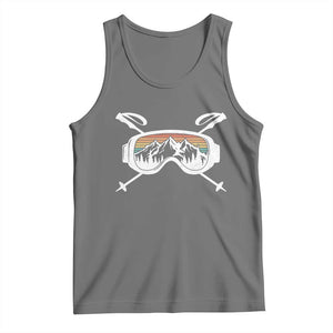 Ski Goggles Mountain Snow Skiing Retro Winter Vacation Tank Top TS11 Black Heather Print Your Wear