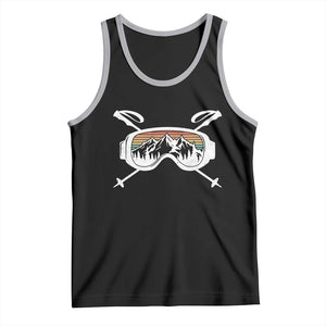 Ski Goggles Mountain Snow Skiing Retro Winter Vacation Tank Top TS11 Black Athletic Heather Print Your Wear