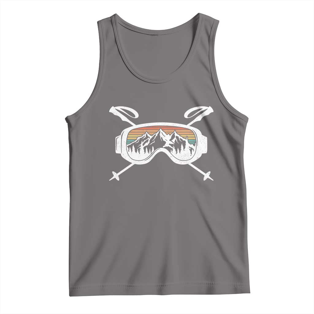 Ski Goggles Mountain Snow Skiing Retro Winter Vacation Tank Top TS11 Deep Heather Print Your Wear