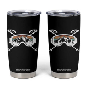 Ski Goggles Mountain Snow Skiing Retro Winter Vacation Tumbler Cup TS11 Black Print Your Wear
